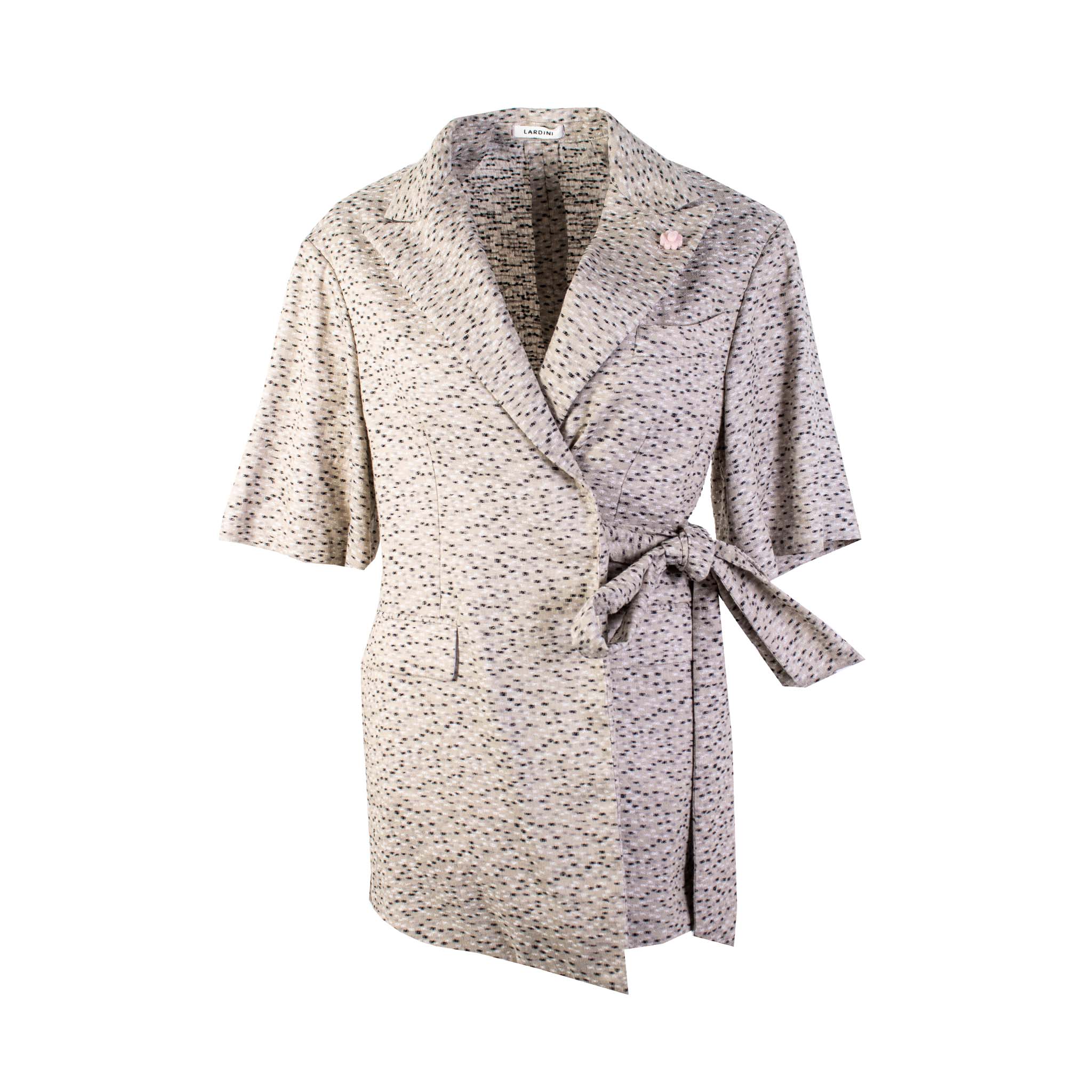 Lardini Beige Linen Dressing Gown Jacket - Fizigo