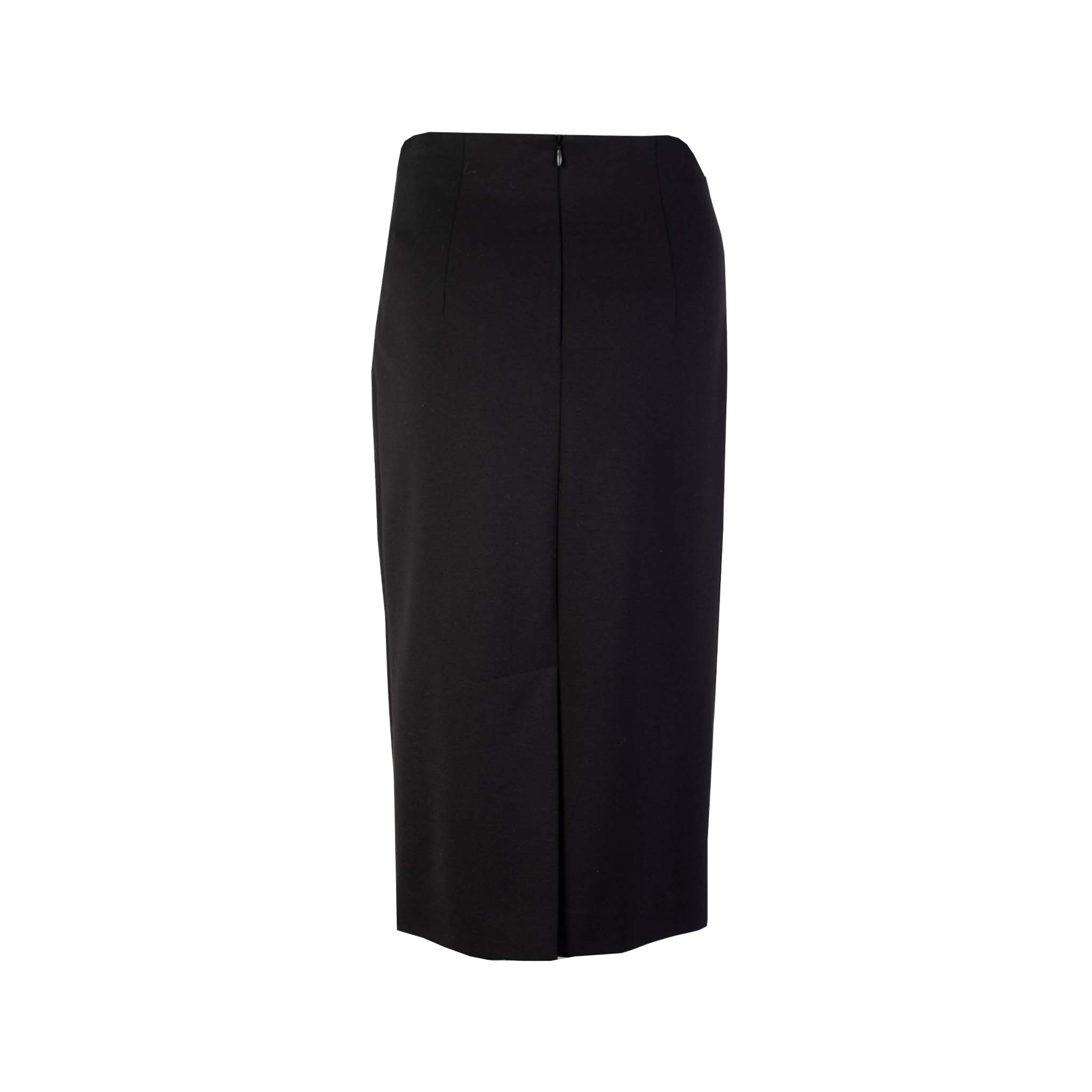 Lardini Black Viscose Skirt - Fizigo