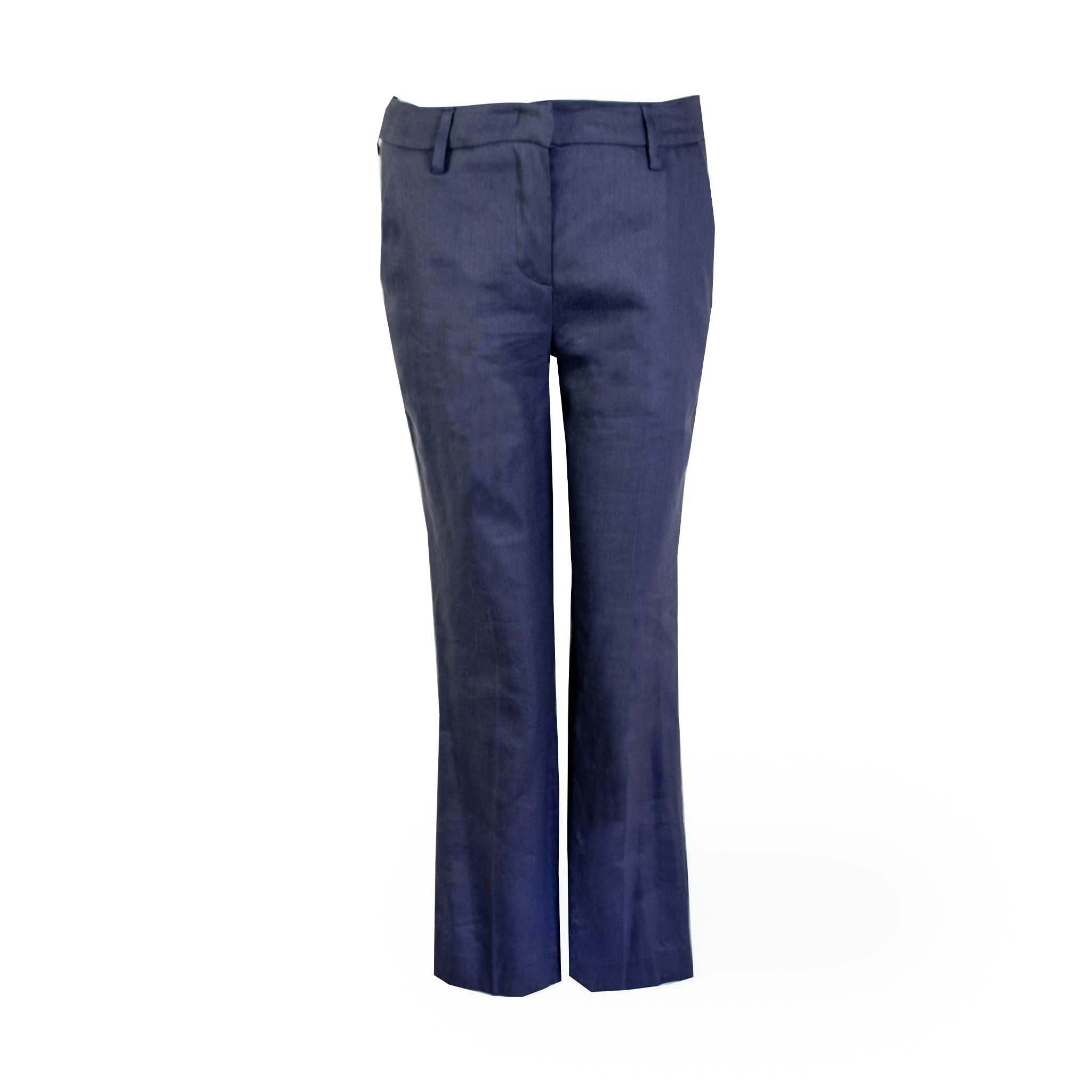 Lardini Blue Linen Blend Chino Trousers - Fizigo