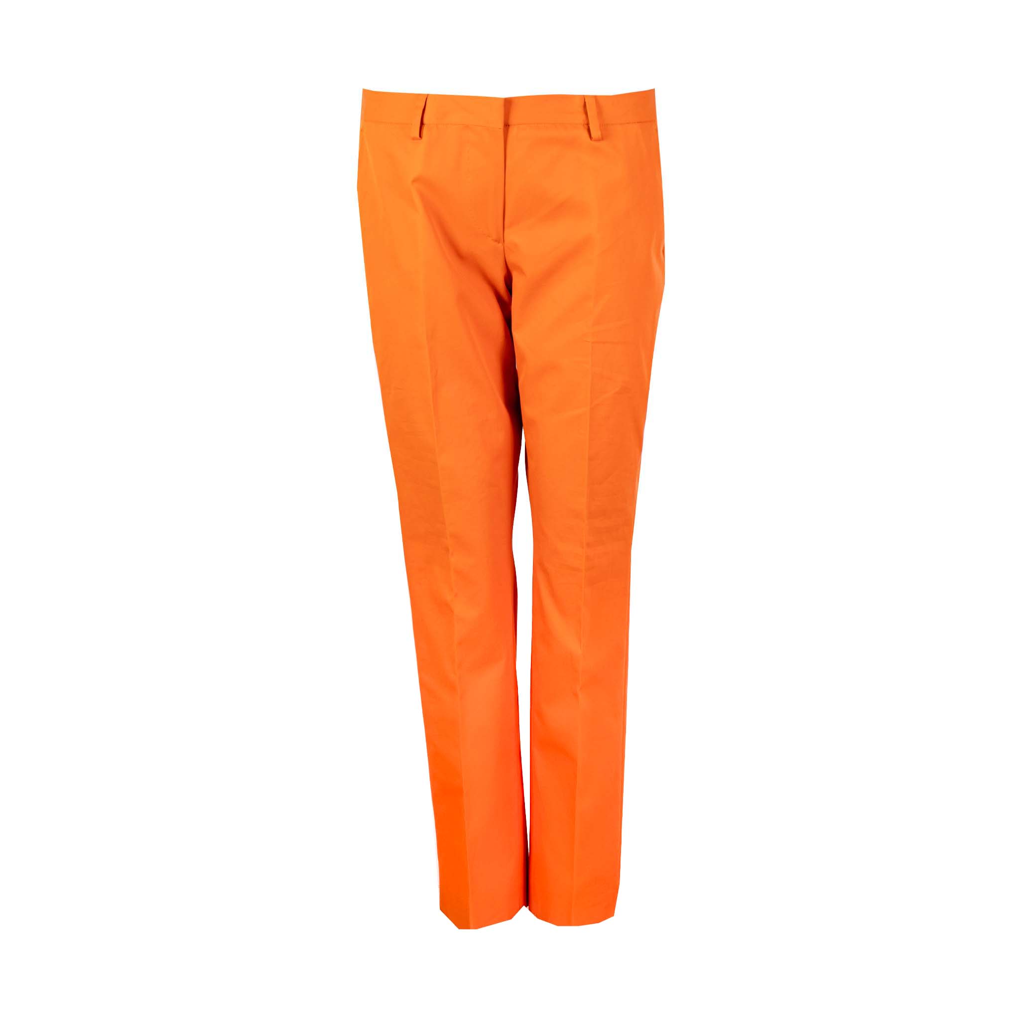 Lardini Orange Cotton Chino Trousers - Fizigo