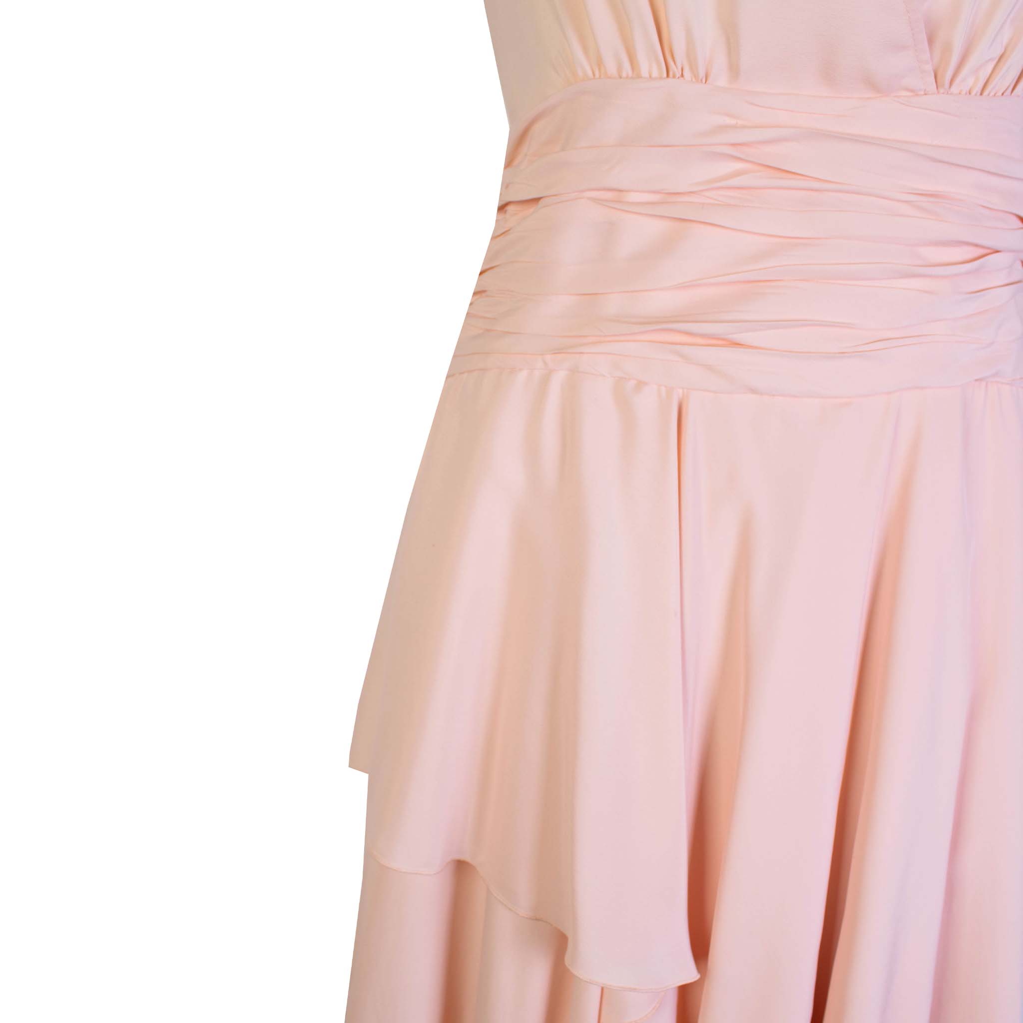 Lardini Pink Ruffled short sleeves Dress - Fizigo