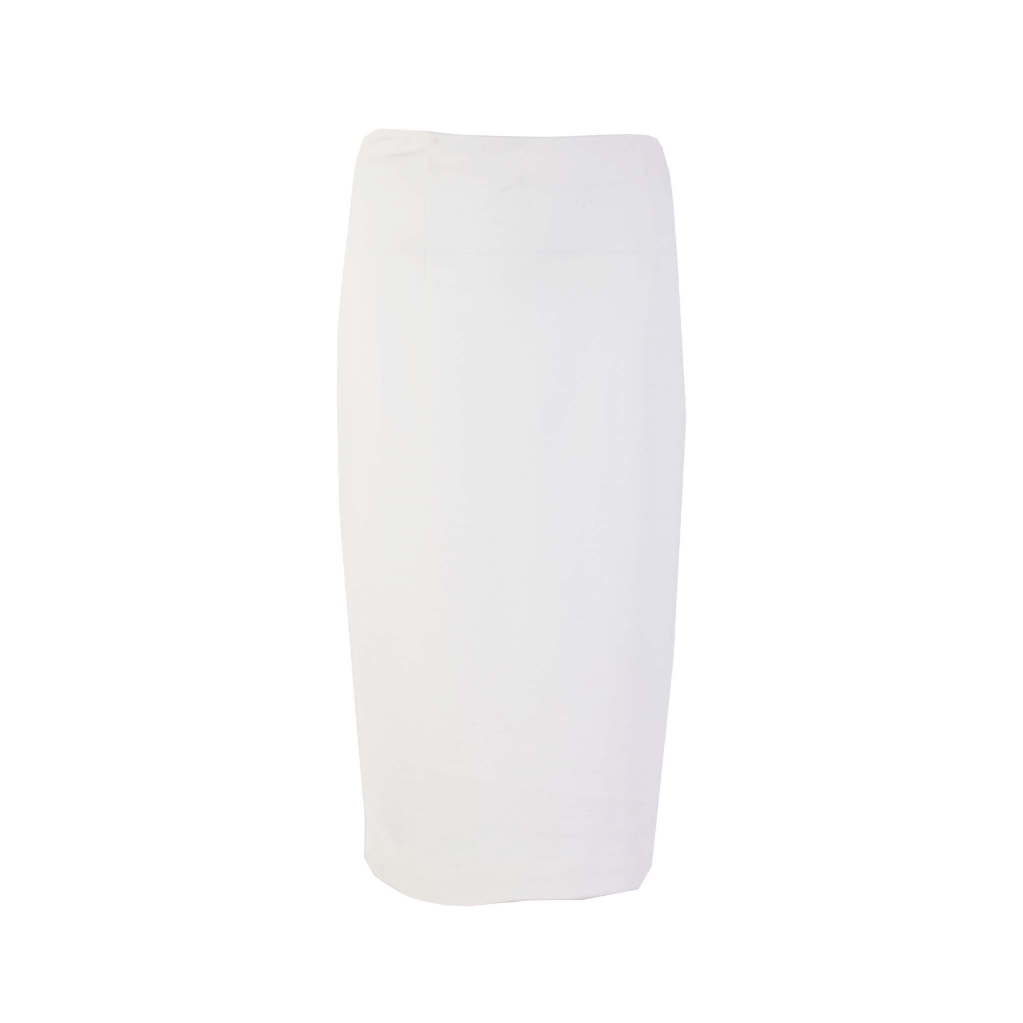 Lardini White Viscose Pencil Skirt - Fizigo