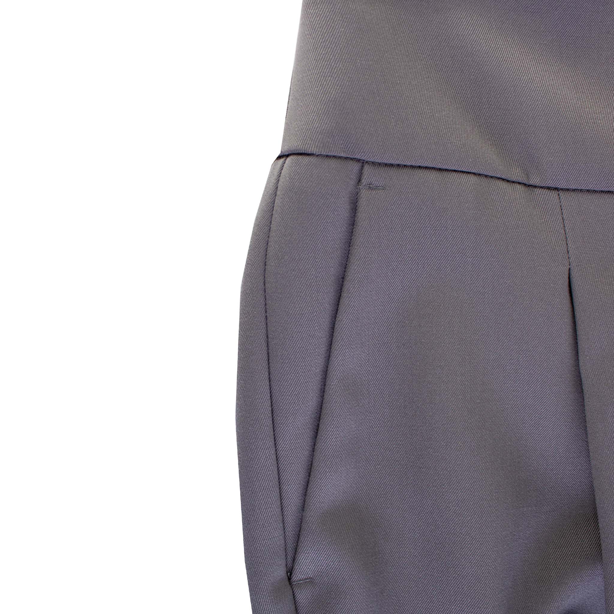 Lardini Wool Grey High Waist Palazzo Trousers - Fizigo