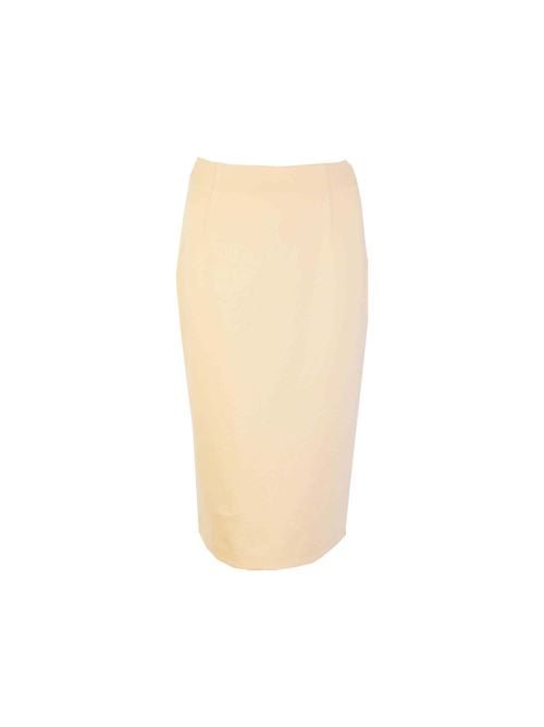 Lardini Yellow Viscose Pencil Skirt - Fizigo