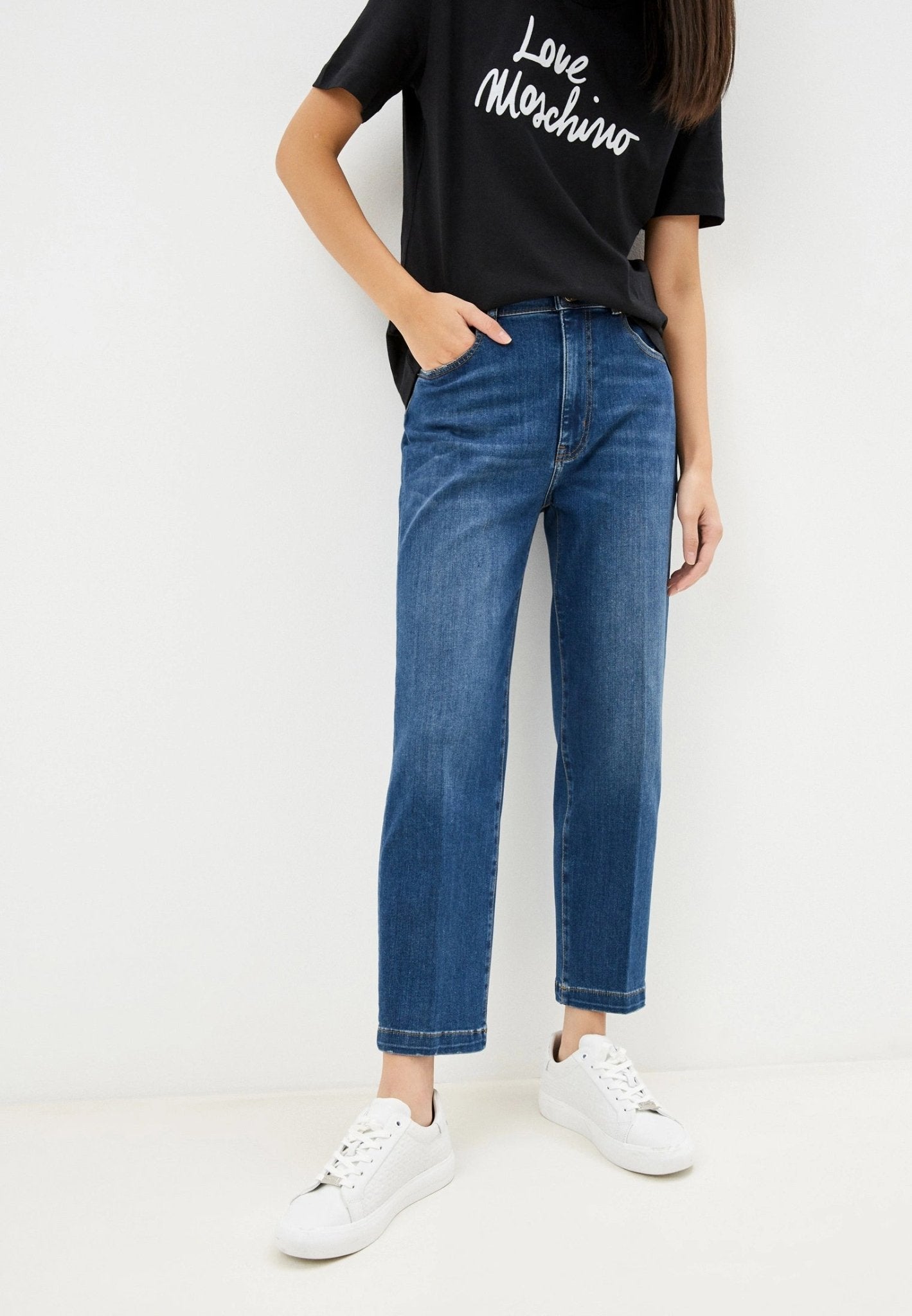 Love Moschino Blue Viscose Jeans & Pant - Fizigo