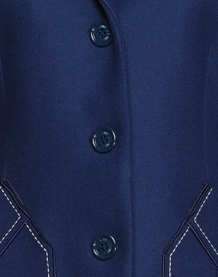 Love Moschino Blue Wool Jackets & Coat - Fizigo