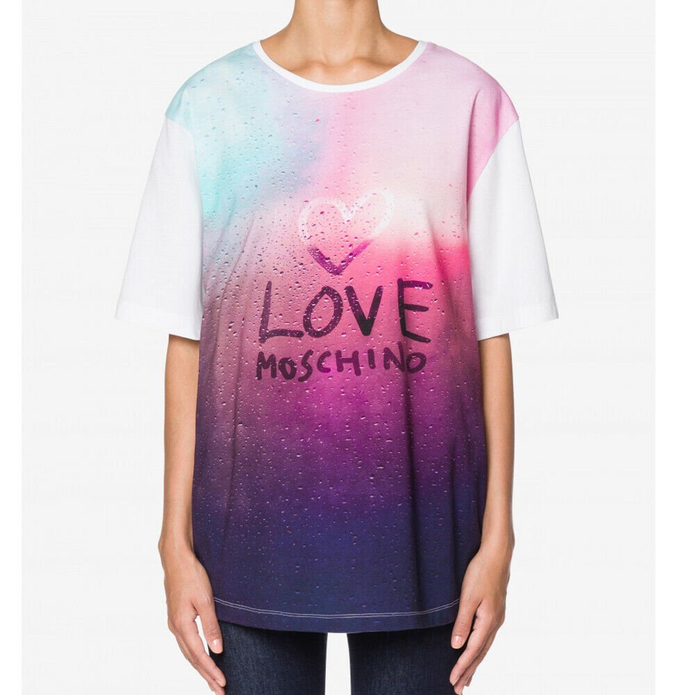 Love Moschino White Cotton Tops & T-Shirt - Fizigo