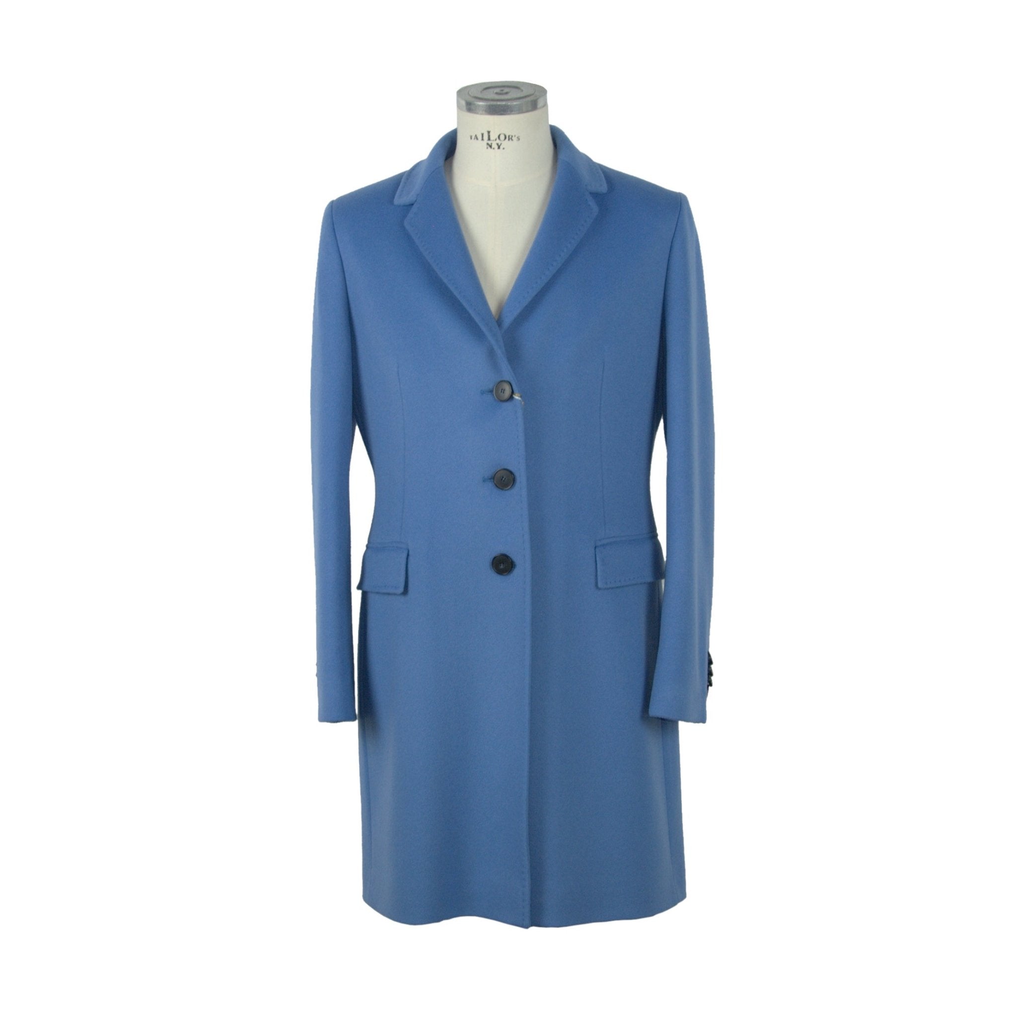 Made in Italy Light Blue Wool Jackets & Coat - Fizigo
