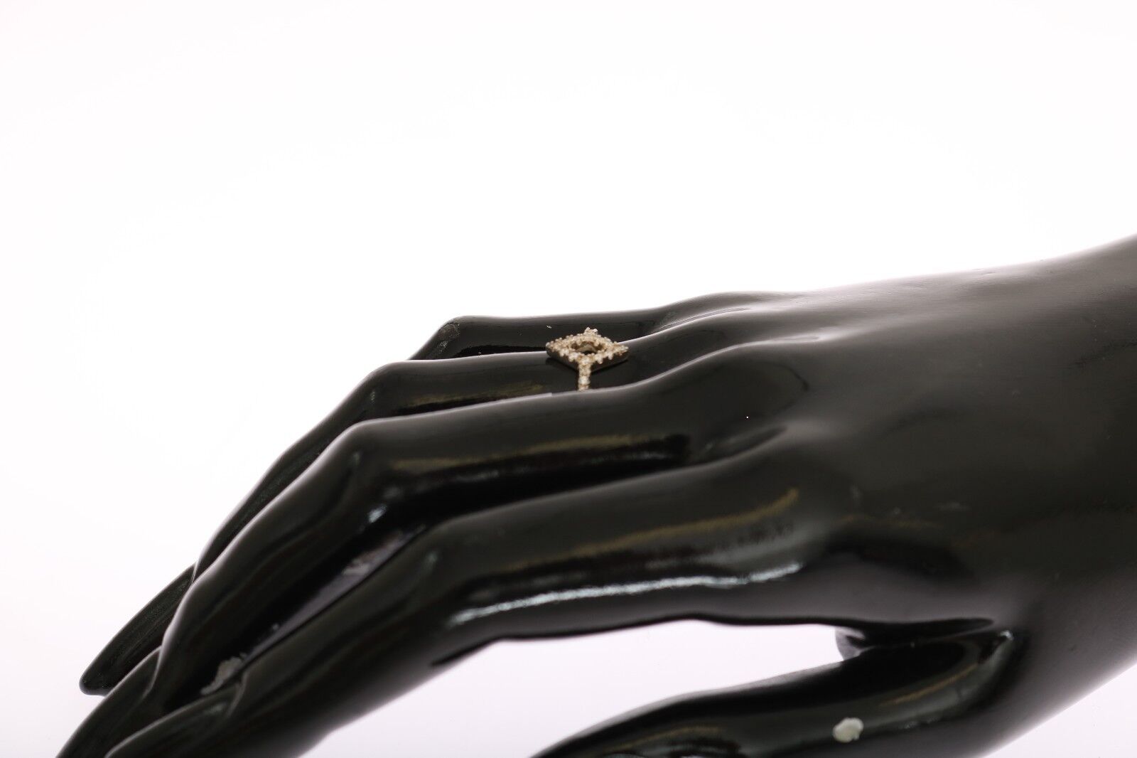 Nialaya Silver Rhombus Womens Clear CZ 925 Silver Ring - Fizigo