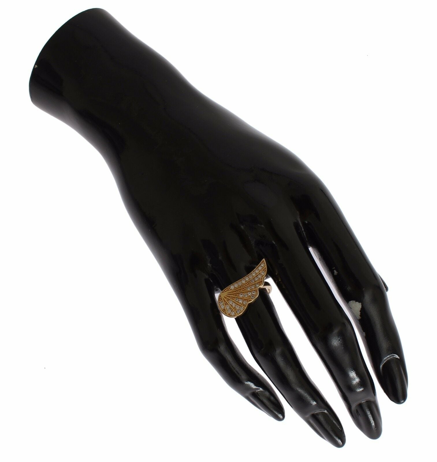 Nialaya Womens Clear CZ Gold 925 Silver Authentic Ring - Fizigo