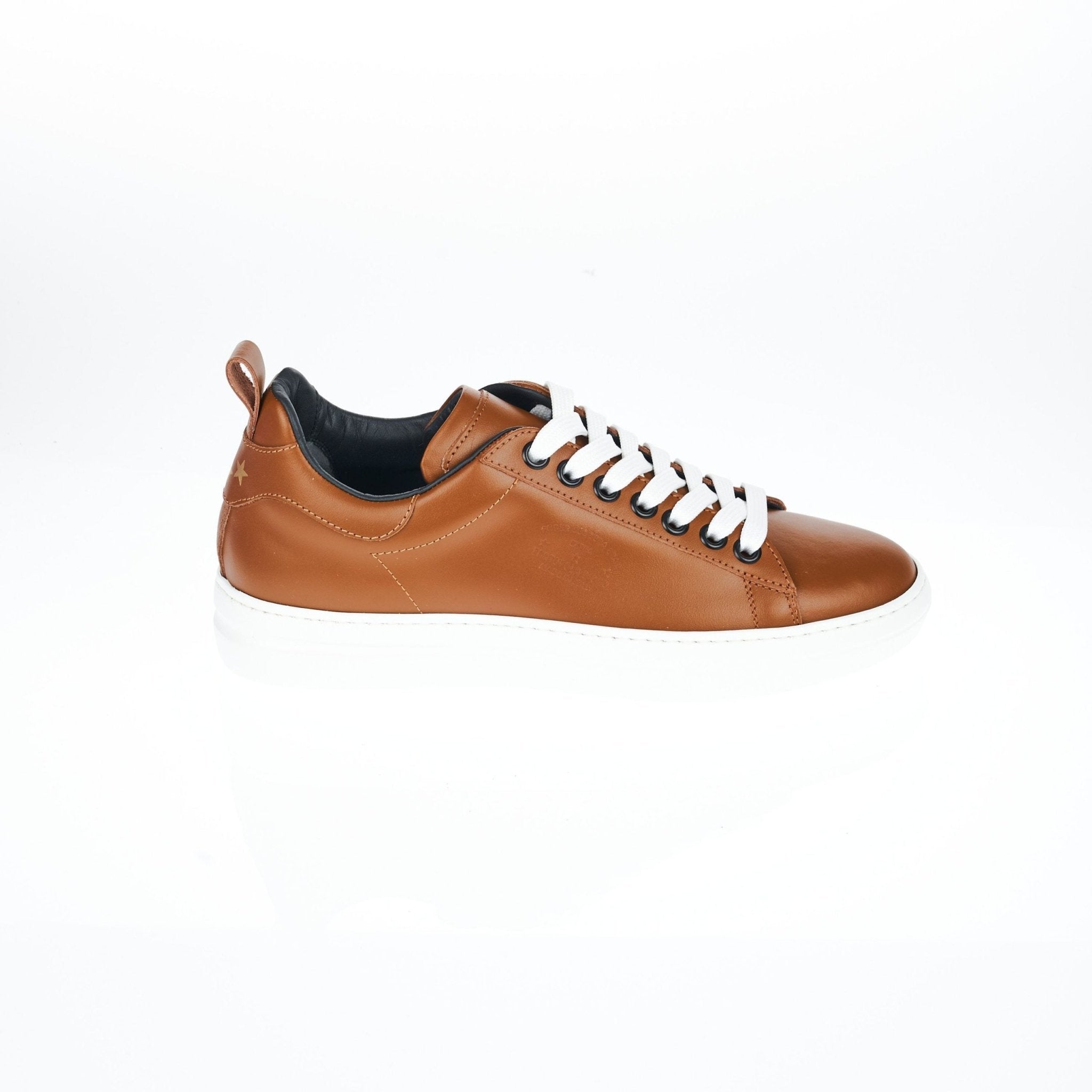 Pantofola D'Oro Brown Leather Sneaker - Fizigo