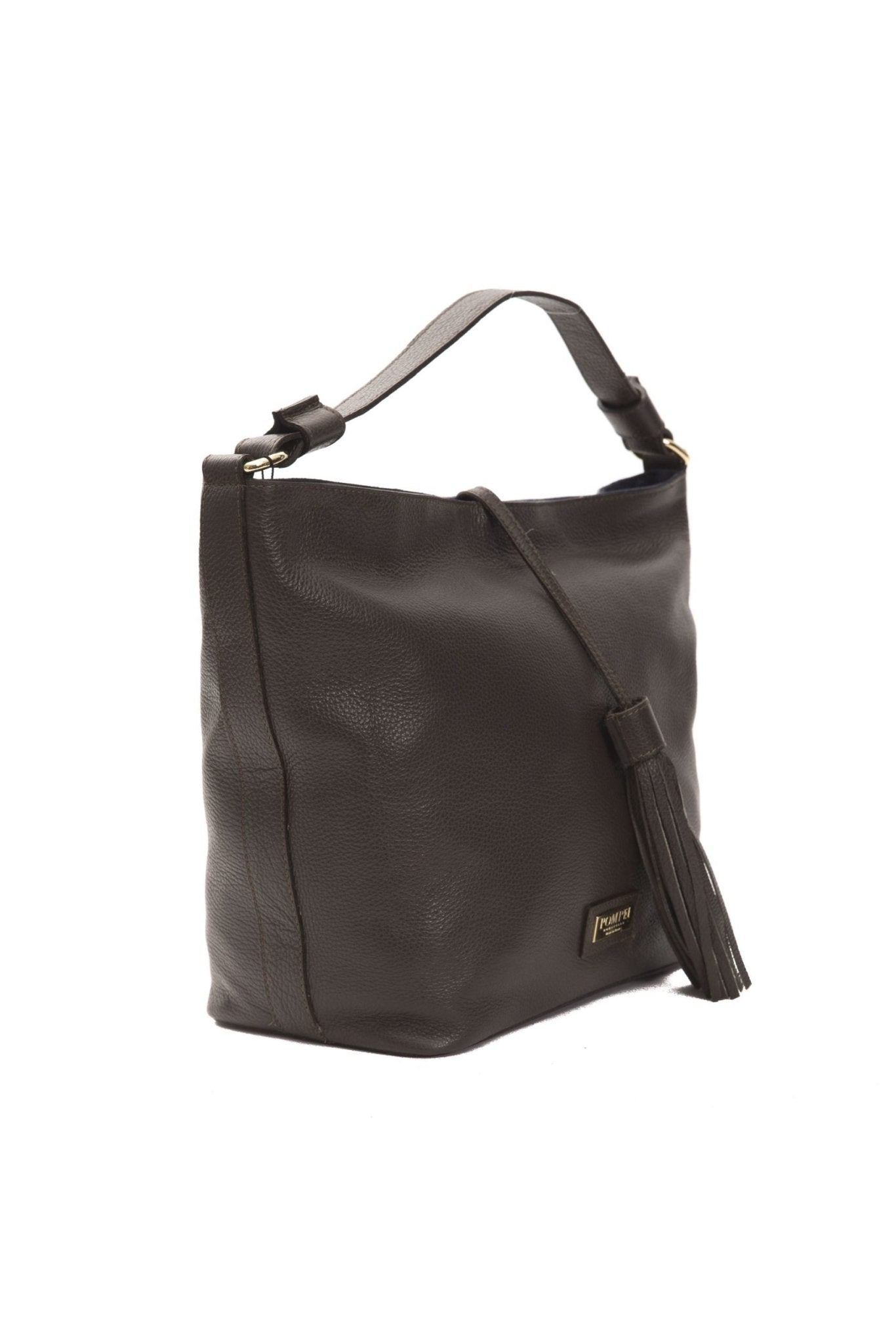 Pompei Donatella Brown Leather Shoulder Bag - Fizigo