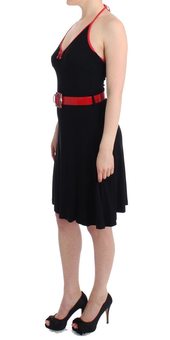 Roccobarocco Black belted palladio dress - Fizigo