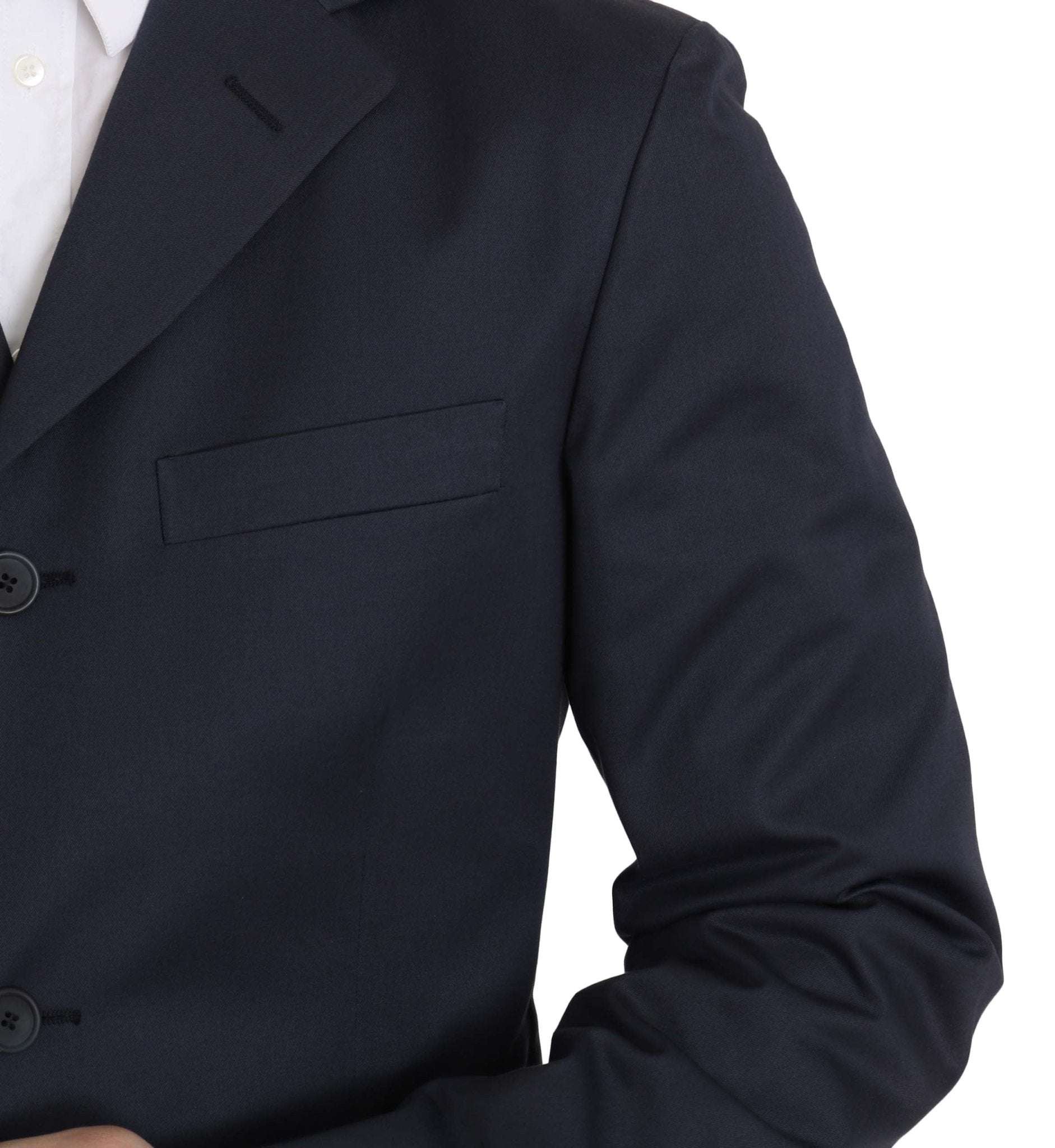 Romeo Gigli Two Piece 3 Button Cotton Blue Solid Suit - Fizigo