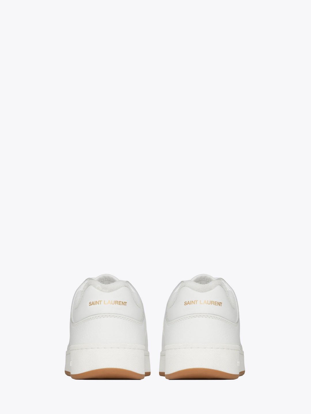 Saint Laurent White Calf Leather Low-Top Sneakers - Fizigo
