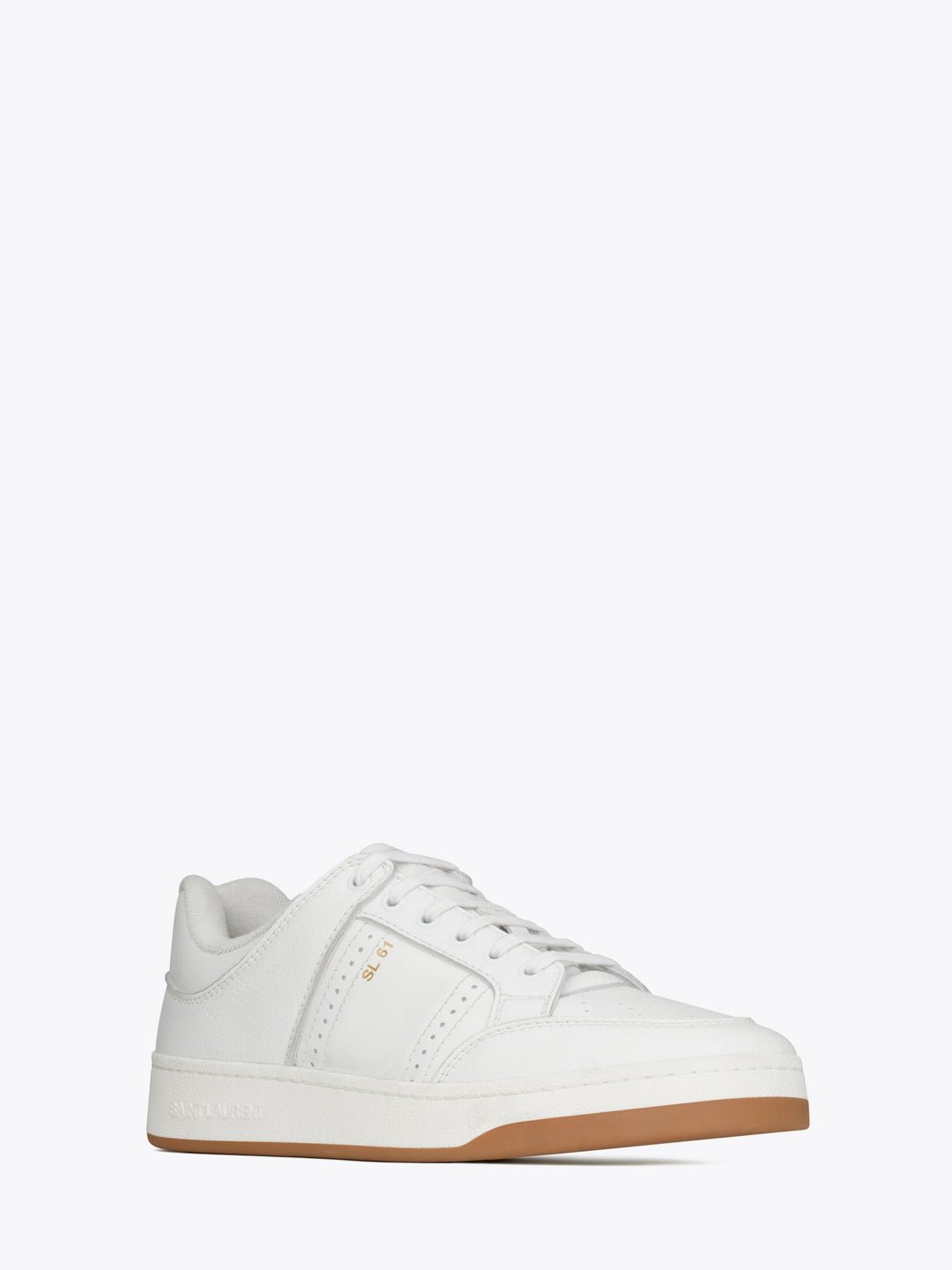 Saint Laurent White Calf Leather Low-Top Sneakers - Fizigo