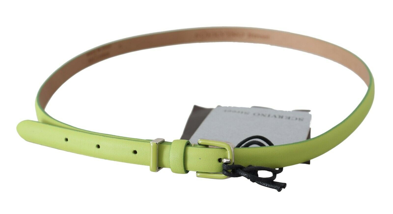 Scervino Street Green Leather Chartreuse Silver Green Belt - Fizigo