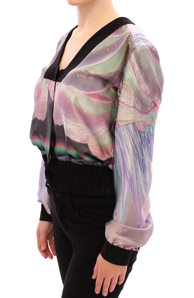 Sergei Grinko Multicolor silk blouse jacket - Fizigo