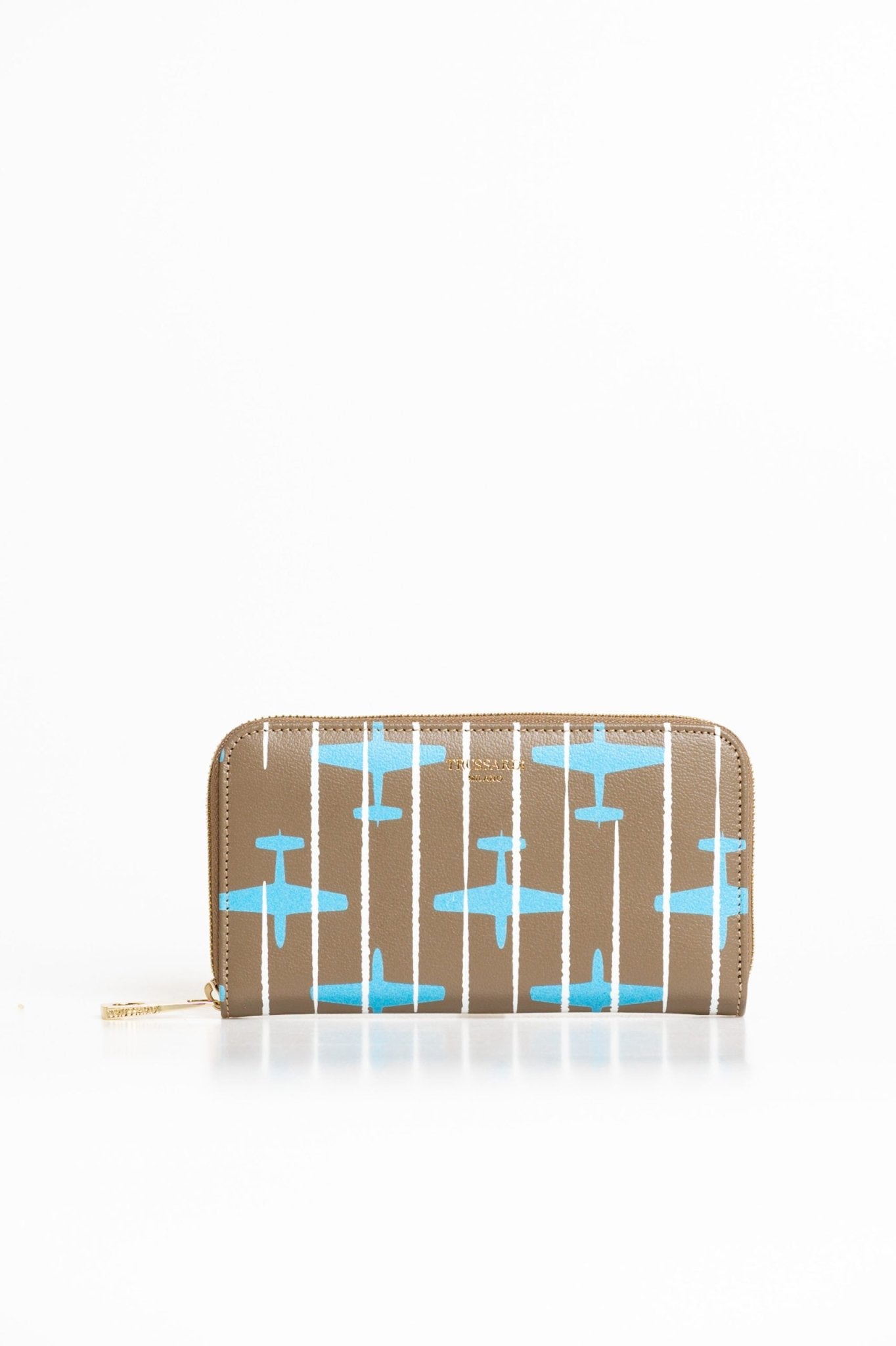 Trussardi Beige Leather Wallet - Fizigo