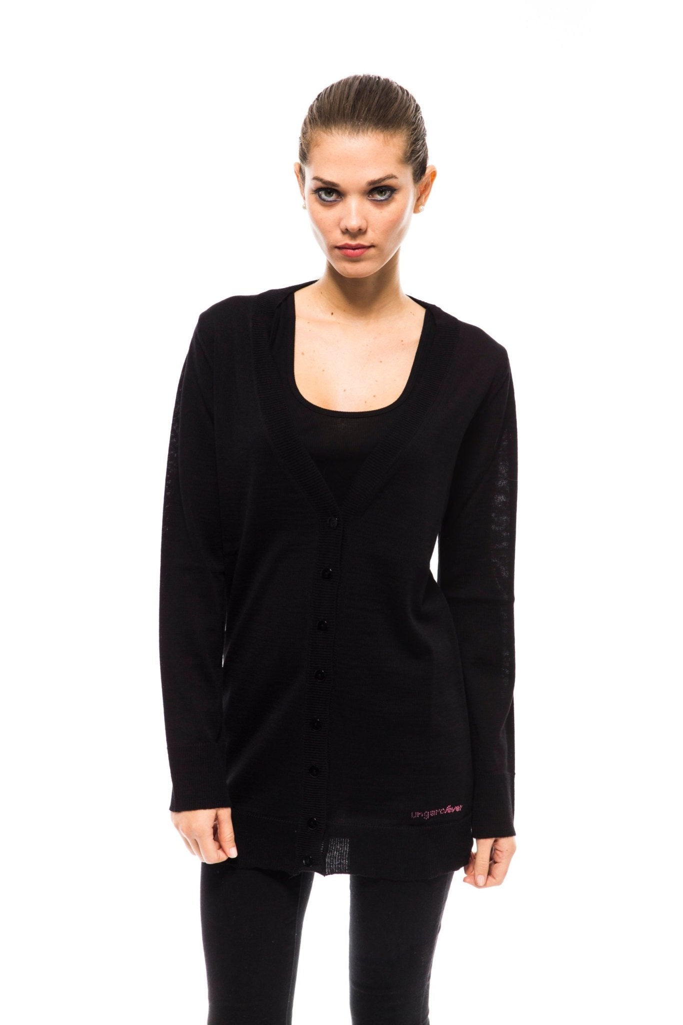 Ungaro Fever Black Wool Cardigan - Fizigo